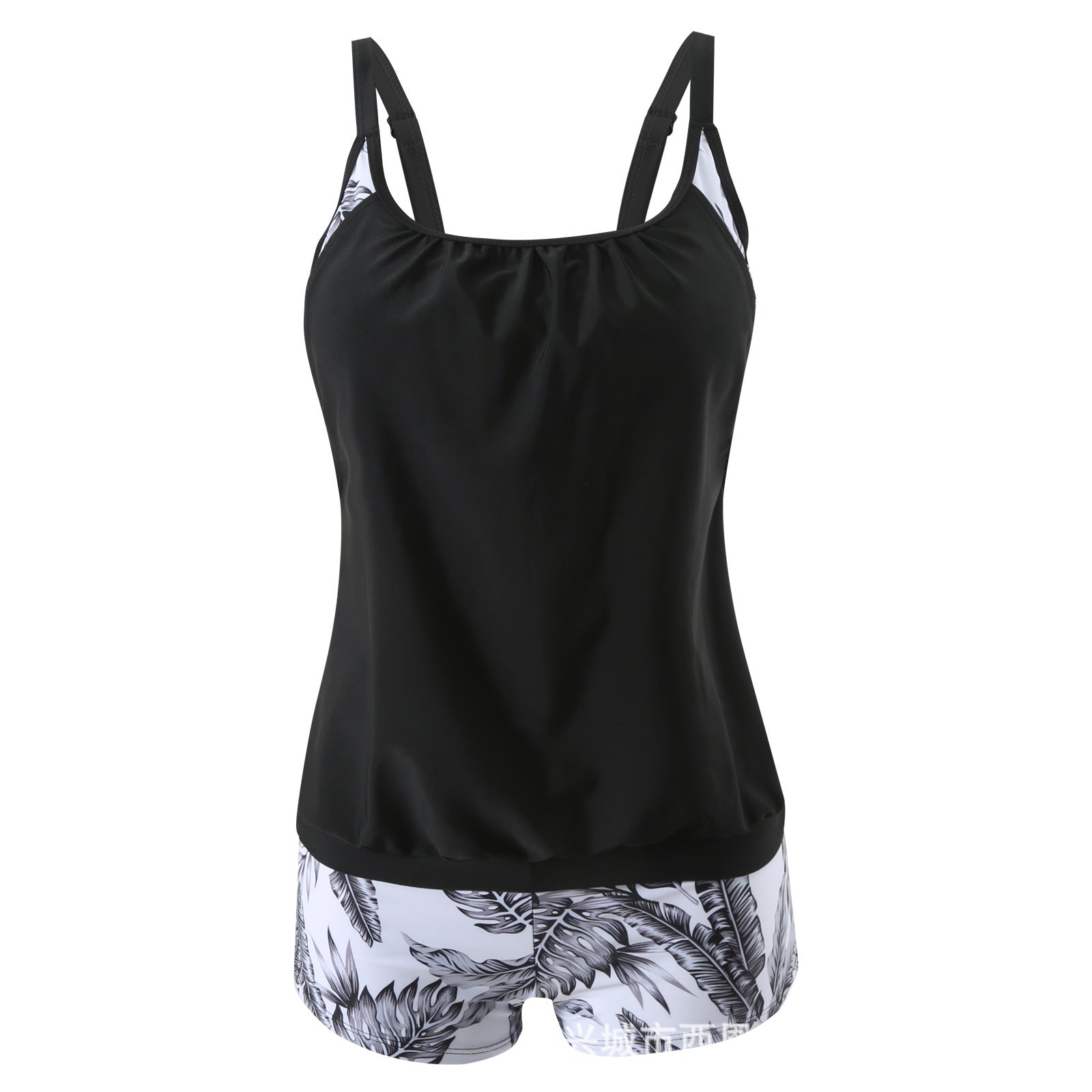 Quick-dry Shorts And Tank Top Modest Two-piece Bikini Womens Swimsuit