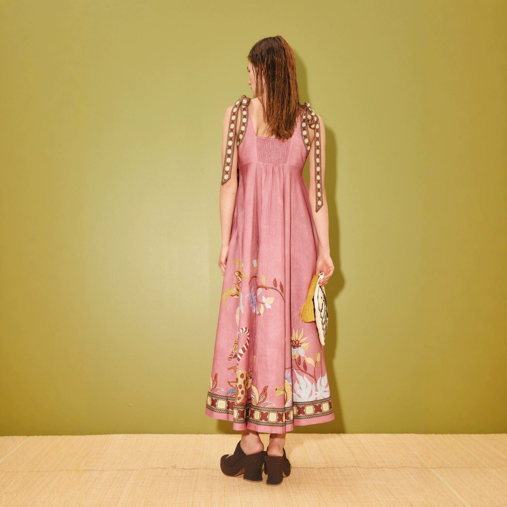 Fashionable Linen Slip Dress Loose-fit Vintage Style