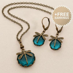 Fashion Jewelry Women's Earrings Hanging Vintage Dragonfly Pendant Earring Boho Chakra Blue Moonstone Drop Earrings For Women Wedding Charm Ethnic Jewellery