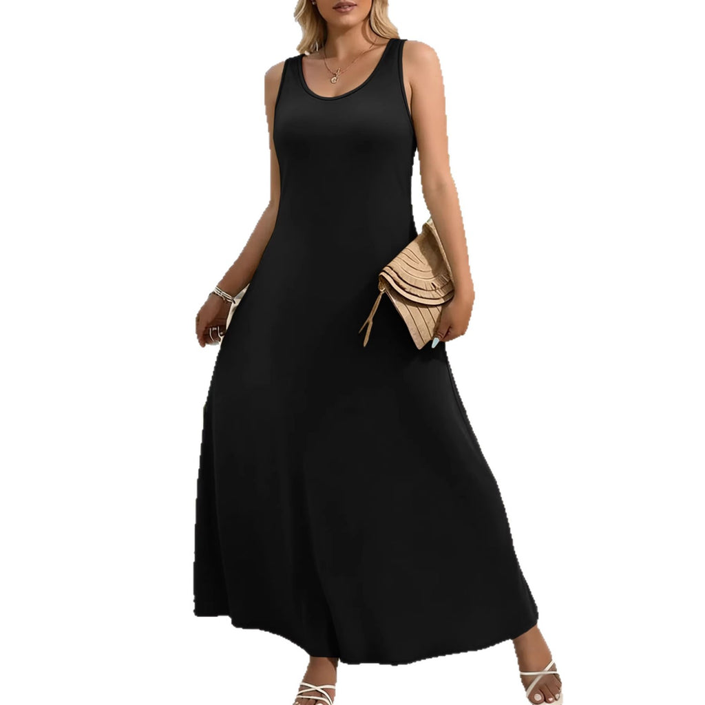 Women's Stylish And Elegant Solid-Color Dress